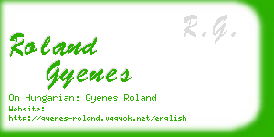 roland gyenes business card